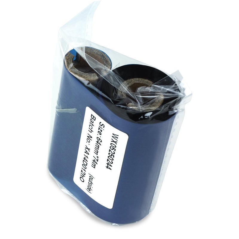 OfficeSmartLabels 2PK WX05220244 (2.20" x 244') Premium Resin-Enhanced Wax Black Thermal Transfer Ribbons, Compatible with Zebra Printers - 1/2" Core - Image 2